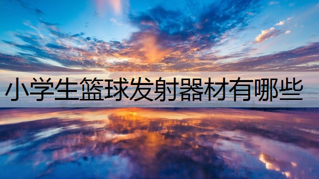 小学生篮球发射器材有哪些