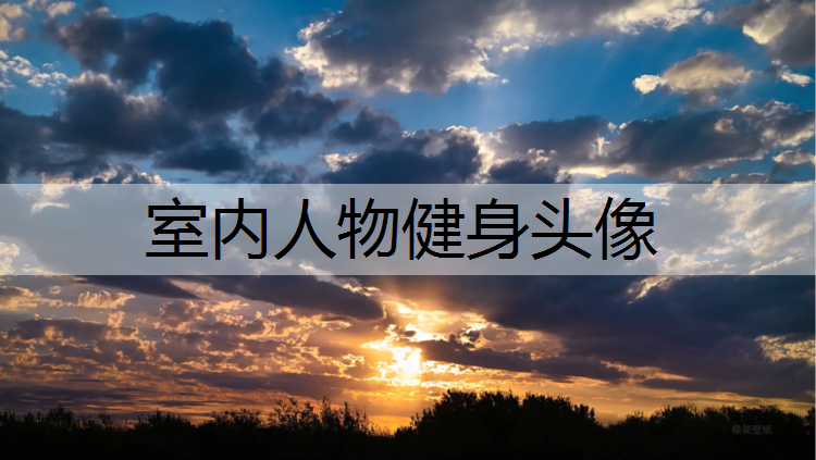 室内人物健身头像